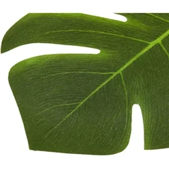 60 Pieces Artificial Palm Leaves - 8 Inches Tropical Monstera Leaf For Luau Hawaiian Birthday Party Decorations, Safari Jungle Baby Shower -Nearly Natural Store 516CylgfovL