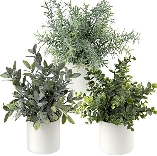 Briful Mini Fake Plants Set Of 2 Small Faux Plant Eucalyptus Rosemary Greenery Potted Plants Artificial Decor For Home Table Office Room Desk Bathroom Shelf Kitchen Farmhouse Mantel Decoration 9 Briful Mini Fake Plants Set Of 2 Small Faux Plant Eucalyptus Rosemary Greenery Potted Plants Artificial Decor For Home Table Office Room Desk Bathroom Shelf Kitchen Farmhouse Mantel Decoration - Image 9