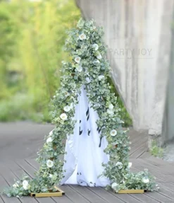 PARTY JOY 6.56ft Eucalyptus Garland With Flowers-8 White Roses, Artificial Fake Flowers Greenery Garland Floral Vines For Decoration Party Wedding Table Indoor Outdoor Backdrop Wall Decor(White) 13 PARTY JOY 6.56ft Eucalyptus Garland With Flowers-8 White Roses, Artificial Fake Flowers Greenery Garland Floral Vines For Decoration Party Wedding Table Indoor Outdoor Backdrop Wall Decor(White) -Nearly Natural Store 5185KoLTtpL