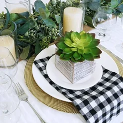 Set Of 3 Assorted Small Potted Succulents Plants Decorations Green Fake Succulents Cacti In Rustic Wooden Pots For Home Living Room Bathroom Table Centerpiece Windowsill Shelf Office Desk Indoor Decor -Nearly Natural Store 5187vTuCwhL