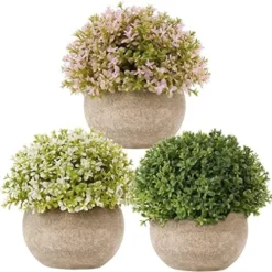 Briful Small Fake Plants Faux Potted Plant Mini Artificial Plants For For Home Table Office Room Desk Bathroom Shelf Kitchen Farmhouse Mantel Decoration -Nearly Natural Store 5188D3u15XL. AC