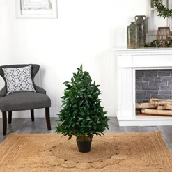 Nearly Natural 3-Ft. Bay Leaf Artificial Topiary UV Resistant (Indoor/Outdoor) Silk Trees Green -Nearly Natural Store 518yG16SzQL