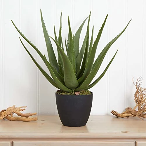 Nearly Natural Aloe Artificial Silk Plants Green 2 Nearly Natural Aloe Artificial Silk Plants Green - Image 2