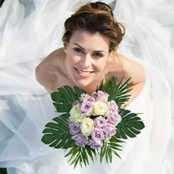 Auihiay 48 Pieces 4 Kinds Palm Leaves Tropical Leaves With Jungle Leaf Monstera Leaves Safari Leaf For Hawaiian Luau Party Jungle Beach Table Leave Decorations -Nearly Natural Store 51B2PIYOORL