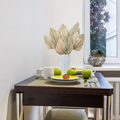 PYSAZI 12 Pcs Natural Dried Palm Leaves Boho Dried Palm Spears Leaves Bulk Small Dried Real Palm Fans Dry Palm Leaves With Stems Dried Leaf Boho Home Décor For Vase Wedding Office Home 43.5*12cm -Nearly Natural Store 51BHTkclinL