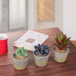 Meneco Faux Succulents Artificial Plants – 16 Pack Lifelike Fake Succulent Plants Unpotted -Nearly Natural Store 51BjmposD6L