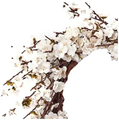 Nearly Natural 4191 24" Plum Blossom Wreath White -Nearly Natural Store 51Bk8EjU91L