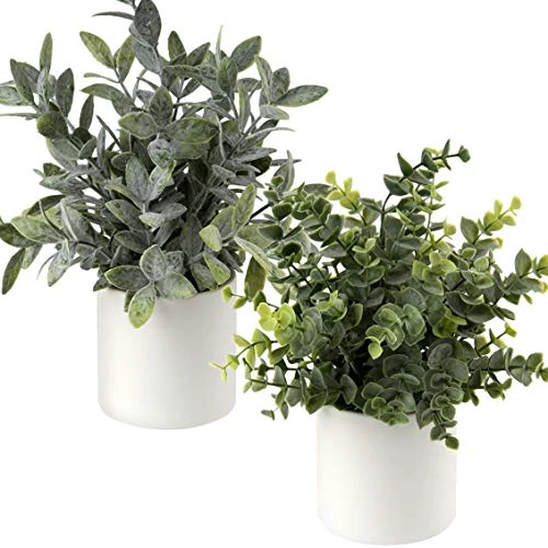 Briful Mini Fake Plants Set Of 2 Small Faux Plant Eucalyptus Rosemary Greenery Potted Plants Artificial Decor For Home Table Office Room Desk Bathroom Shelf Kitchen Farmhouse Mantel Decoration 1 Briful Mini Fake Plants Set Of 2 Small Faux Plant Eucalyptus Rosemary Greenery Potted Plants Artificial Decor For Home Table Office Room Desk Bathroom Shelf Kitchen Farmhouse Mantel Decoration