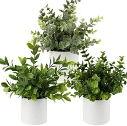 Briful Mini Fake Plants Set Of 2 Small Faux Plant Eucalyptus Rosemary Greenery Potted Plants Artificial Decor For Home Table Office Room Desk Bathroom Shelf Kitchen Farmhouse Mantel Decoration 17 Briful Mini Fake Plants Set Of 2 Small Faux Plant Eucalyptus Rosemary Greenery Potted Plants Artificial Decor For Home Table Office Room Desk Bathroom Shelf Kitchen Farmhouse Mantel Decoration -Nearly Natural Store 51E4Llun7L. AC