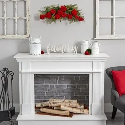 Nearly Natural 4574 32â€ Geranium And Berry Swag,Red -Nearly Natural Store 51ECQiYDQPL