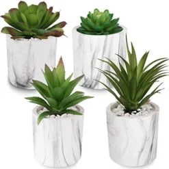 C APPOK Artificial Succulents Plants Faux Succulent Flocking Potted Plants - 4 Pack Fake Succulents Decorative Green Potted Plant In Pots For Home, Desk Decor, Office Decoration 12 C APPOK Artificial Succulents Plants Faux Succulent Flocking Potted Plants - 4 Pack Fake Succulents Decorative Green Potted Plant In Pots For Home, Desk Decor, Office Decoration -Nearly Natural Store 51FLdrlnaIL. AC