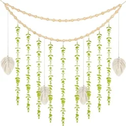 Heemlaxie Macrame Boho Wall Hanging Decor Woven Tapestry Wedding Christmas Backdrop Decoration For Home Apartment Nursery Bedroom Dorm Room (white) -Nearly Natural Store 51M1B6Y7o0L. AC