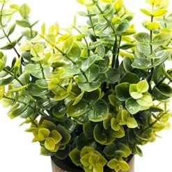 Svenee Mini Potted Plants Artificial Flocked Eucalyptus Greenery In Pots Faux Potted Herbs Small Houseplants For Indoor Outdoor Greenery Tabletop Decoration Centerpiece, Garden,Farmhouse (1) -Nearly Natural Store 51P4M3OEJdS