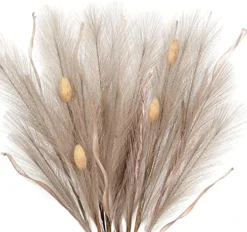 ZIFTY 7-Pcs 38"/3.1FT Faux Pampas Grass Large Tall Fluffy Artificial Fake Flower Boho Decor Bulrush Reed Grass For Vase Filler Farmhouse Home Wedding Decor (Black) -Nearly Natural Store 51PwMhuC2LL. AC