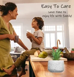 CADNLY Small Artificial Plants In Pots - Fake Plants For Bathroom Office Desk - Faux Succulents Plants Artificial Succulents Decor - Faux Plants Indoor Small Plants Shelf Decor Green Potted Plant -Nearly Natural Store 51REZAu2euL