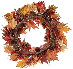 Nearly Natural 4648 Harvest Wreath Fall, 28-Inch