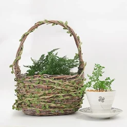 Natural Jute Twine, 66 Feet 5mm Burlap Leaf Ribbon, Braided Decoration Vine With Artificial Green Leaves For Jungle Safari Themed Party Birthday Wedding Garden Home Decor(1 Roll) 10 Natural Jute Twine, 66 Feet 5mm Burlap Leaf Ribbon, Braided Decoration Vine With Artificial Green Leaves For Jungle Safari Themed Party Birthday Wedding Garden Home Decor(1 Roll) -Nearly Natural Store 51VTSi0N67S