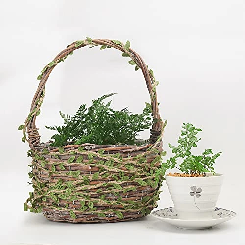 Natural Jute Twine, 66 Feet 5mm Burlap Leaf Ribbon, Braided Decoration Vine With Artificial Green Leaves For Jungle Safari Themed Party Birthday Wedding Garden Home Decor(1 Roll) 5 Natural Jute Twine, 66 Feet 5mm Burlap Leaf Ribbon, Braided Decoration Vine With Artificial Green Leaves For Jungle Safari Themed Party Birthday Wedding Garden Home Decor(1 Roll) - Image 5