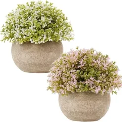Briful Small Fake Plants Faux Potted Plant Mini Artificial Plants For For Home Table Office Room Desk Bathroom Shelf Kitchen Farmhouse Mantel Decoration -Nearly Natural Store 51WJSWKIbEL. AC