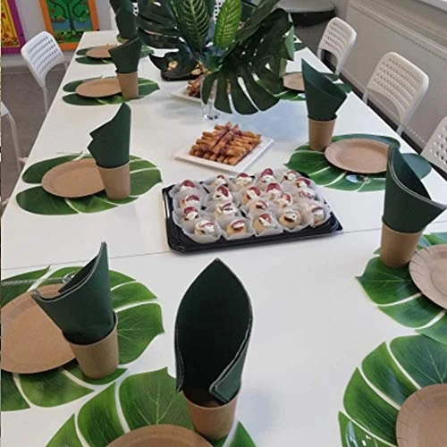 St !GIANTMAN 30 Artificial Palm Leaves For Party Table Decoration, Imitation Tropical Leaf Table Runners Or Greenery Décor For Events, Beach Theme Or Jungle Party Supply (Large, 13.8 X 11.4 Inch) 3 St !GIANTMAN 30 Artificial Palm Leaves For Party Table Decoration, Imitation Tropical Leaf Table Runners Or Greenery Décor For Events, Beach Theme Or Jungle Party Supply (Large, 13.8 X 11.4 Inch) - Image 3