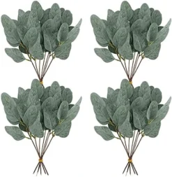 Whonline 20pcs Artificial Eucalyptus Leaves Stems With White Seeds Short Silver Dollar Artificial Flowers For Decoration Greenery Stems Plants For Flower Arrangement Wedding Bouquets Decor -Nearly Natural Store 51Z3BmthyPS. AC
