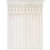 Mkono Macrame Curtain Large Boho Woven Wall Hanging Window Curtains Handmade Bohemian Decor For Window Doorway Closet Wedding Backdrop Arch Bedroom Living Room Apartment, 51''W X 70''L