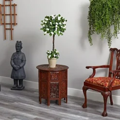 Nearly Natural Stephanotis Topiary With Planter, 3' -Nearly Natural Store 51avy9vgJkL