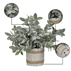 MARTINE MALL Small Potted Artificial Plants Plastic Eucalyptus Pot Plant Fake Plants In Pots Faux Greenery Topiary Shrubs Potted Plants With Vase Plastic Potted Desk Plant For Office Table Home Decor 9 MARTINE MALL Small Potted Artificial Plants Plastic Eucalyptus Pot Plant Fake Plants In Pots Faux Greenery Topiary Shrubs Potted Plants With Vase Plastic Potted Desk Plant For Office Table Home Decor -Nearly Natural Store 51bXe3UI2NL