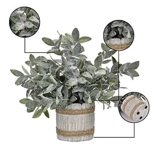 MARTINE MALL Small Potted Artificial Plants Plastic Eucalyptus Pot Plant Fake Plants In Pots Faux Greenery Topiary Shrubs Potted Plants With Vase Plastic Potted Desk Plant For Office Table Home Decor 4 MARTINE MALL Small Potted Artificial Plants Plastic Eucalyptus Pot Plant Fake Plants In Pots Faux Greenery Topiary Shrubs Potted Plants With Vase Plastic Potted Desk Plant For Office Table Home Decor - Image 4