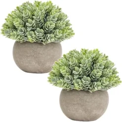 Briful Small Fake Plants Faux Potted Plant Mini Artificial Plants For For Home Table Office Room Desk Bathroom Shelf Kitchen Farmhouse Mantel Decoration -Nearly Natural Store 51cBWPenpsL. AC