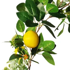 BWOLE 6 Feet Artificial Lemon Garland Spring Fruit Garland With Lemons Artificial Lemon Vine Garland For Front Door Home Kitchen Party Wedding Decor -Nearly Natural Store 51cnfjWJeTL