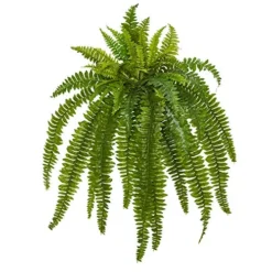 Nearly Natural 35” Boston Fern Artificial (Set Of 2) Silk Plants Green