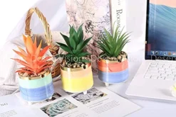 Letinaner Artificial Succulent Plants Faux Pineapple In Pots Artificial Plants Greenery Decorations For Hotel Restaurant Home Office Kitchen Table, Set Of 3 -Nearly Natural Store 51fEmFW65ZL