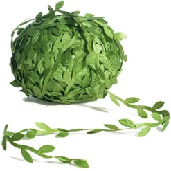 Naidiler 265 Ft Leaf Ribbon, Artificial Vines Leaves String Trim Ribbon Wild Jungle Botanical Greenery For Baby Shower Party Wedding Home Wreaths & DIY Craft