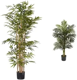 Nearly Natural 5253 Bamboo Silk Tree, 64-Inch, Green -Nearly Natural Store 51hjLSje46L. AC
