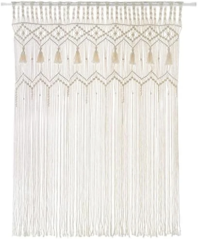 Mkono Macrame Curtain Large Boho Woven Wall Hanging Window Curtains Handmade Bohemian Decor For Window Doorway Closet Wedding Backdrop Arch Bedroom Living Room Apartment, 51''W X 70''L 6 Mkono Macrame Curtain Large Boho Woven Wall Hanging Window Curtains Handmade Bohemian Decor For Window Doorway Closet Wedding Backdrop Arch Bedroom Living Room Apartment, 51''W X 70''L - Image 6