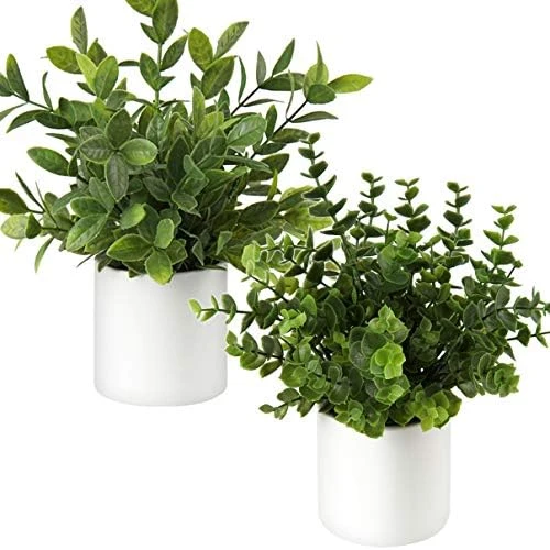 Briful Mini Fake Plants Set Of 2 Small Faux Plant Eucalyptus Rosemary Greenery Potted Plants Artificial Decor For Home Table Office Room Desk Bathroom Shelf Kitchen Farmhouse Mantel Decoration 8 Briful Mini Fake Plants Set Of 2 Small Faux Plant Eucalyptus Rosemary Greenery Potted Plants Artificial Decor For Home Table Office Room Desk Bathroom Shelf Kitchen Farmhouse Mantel Decoration - Image 8