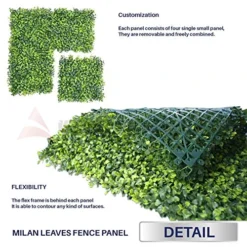 · Petgrow · Realistic & Thick Artificial Hedge Boxwood Fence Privacy Screen Panels, UV Protection Fresh Faux Foliage Backdrop Wall Decor For Indoor Outdoor, 72 Pack 18 · Petgrow · Realistic & Thick Artificial Hedge Boxwood Fence Privacy Screen Panels, UV Protection Fresh Faux Foliage Backdrop Wall Decor For Indoor Outdoor, 72 Pack -Nearly Natural Store 51jsVi1qDML