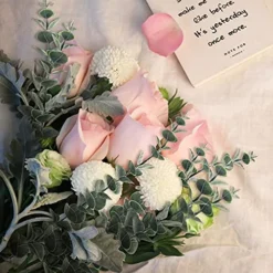 24pcs Eucalyptus Stems Decor, Real Touch Fake Eucalyptus For Flower Arrangements, Artificial Eucalyptus Leaves Faux Greenery Branches Bulk For Home Office Centerpiece Wedding Bouquet Decoration -Nearly Natural Store 51mJZ1baYnL