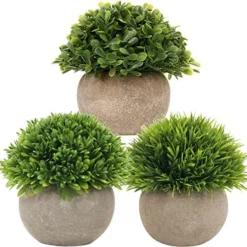 Briful Small Fake Plants Faux Potted Plant Mini Artificial Plants For For Home Table Office Room Desk Bathroom Shelf Kitchen Farmhouse Mantel Decoration -Nearly Natural Store 51meO7bX9wL. AC