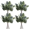 DEEMEI 22pcs Artificial Eucalyptus Stems Bulk Silver Dollar Leaves Eucalyptus Branches Greenery Decor(11.4" Tall)