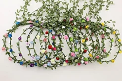 Supla 327 Ft Artificial Vines Fake Hanging Plants Leaves Ribbon Leaf Vine Trim Foliage Rattan DIY Wreath Foliage Green Leaves Ribbon Decorative Home Wall Garden Wedding Party Wreaths Decor -Nearly Natural Store 51offZe2hYL