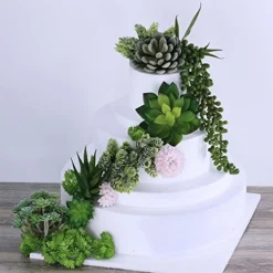 Winlyn 6 Pcs Unpotted Fake Succulents Assorted Faux Succulent In Different Green Artificial Hanging Succulents Textured Faux Succulent Pick Hanging String Of Pearls Plant For Wedding Centerpieces -Nearly Natural Store 51rULzhw9SL