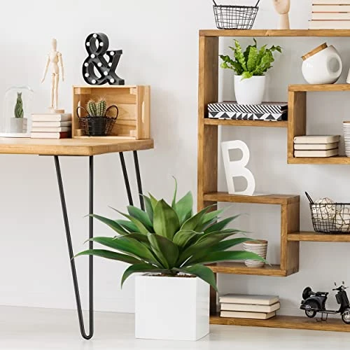 Ferrgoal Artificial Plants Fake Agave Succulent Plant 28 Inch Big Size Faux Succulents Stems For Indoor Outdoor Realistic & Natural Home Decor Plants For Office Perfect Housewarming Gift Green 2 Pack 2 Ferrgoal Artificial Plants Fake Agave Succulent Plant 28 Inch Big Size Faux Succulents Stems For Indoor Outdoor Realistic & Natural Home Decor Plants For Office Perfect Housewarming Gift Green 2 Pack - Image 2