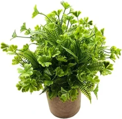 Svenee Fake Four Leaf Clover Plants For Bathroom Home Office Desk Decor, Small Artificial Faux Greenery For Farmhouse Decorations (1) -Nearly Natural Store 51s9gSCyezS. AC
