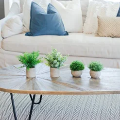 GreenCallow Artificial Plants For Home Decor Indoor. 4 Mini Plants, Rosemary Faux Plant Decor, Eucalyptus Plant, Grass Faux Plants. Small Fake Plants For Shelf Or Desk Plant Artificial Greenery Décor -Nearly Natural Store 51uRbzYtRNL