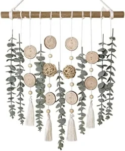 Cyitimo Bathroom Decor Artificial Eucalyptus Greenery Hanging Wall Decor Faux Eucalyptus Leaves Hanging Plant With Wooden Stick With Rustic Farmhouse For Bedroom Nursery Boho Home Decorations -Nearly Natural Store 51xFlzX6XEL. AC