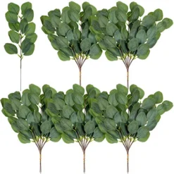 WILLBOND 30 Pieces Artificial Eucalyptus Leaf Stem Long Eucalyptus Artificial Greenery Leaves For Wedding, Holiday, Garden, Home, Office, Greens Decor