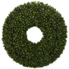 Nearly Natural 24-in. Boxwood Artificial Wreaths Green