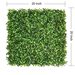 DearHouse 8 Pieces 20"x 20" Artificial Boxwood Panels Topiary Hedge Plant, Privacy Hedge Screen UV Protected Suitable For Outdoor, Indoor, Garden, Fence, Backyard And Decor -Nearly Natural Store 619d991ElPL